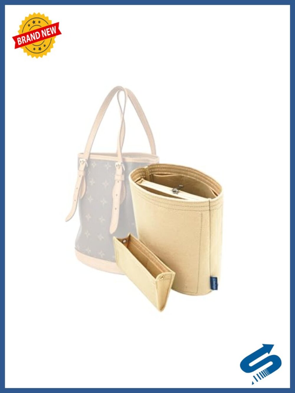 Bag Organizer Insert Purse Felt Sturdy Lightweight Handbag Shaper